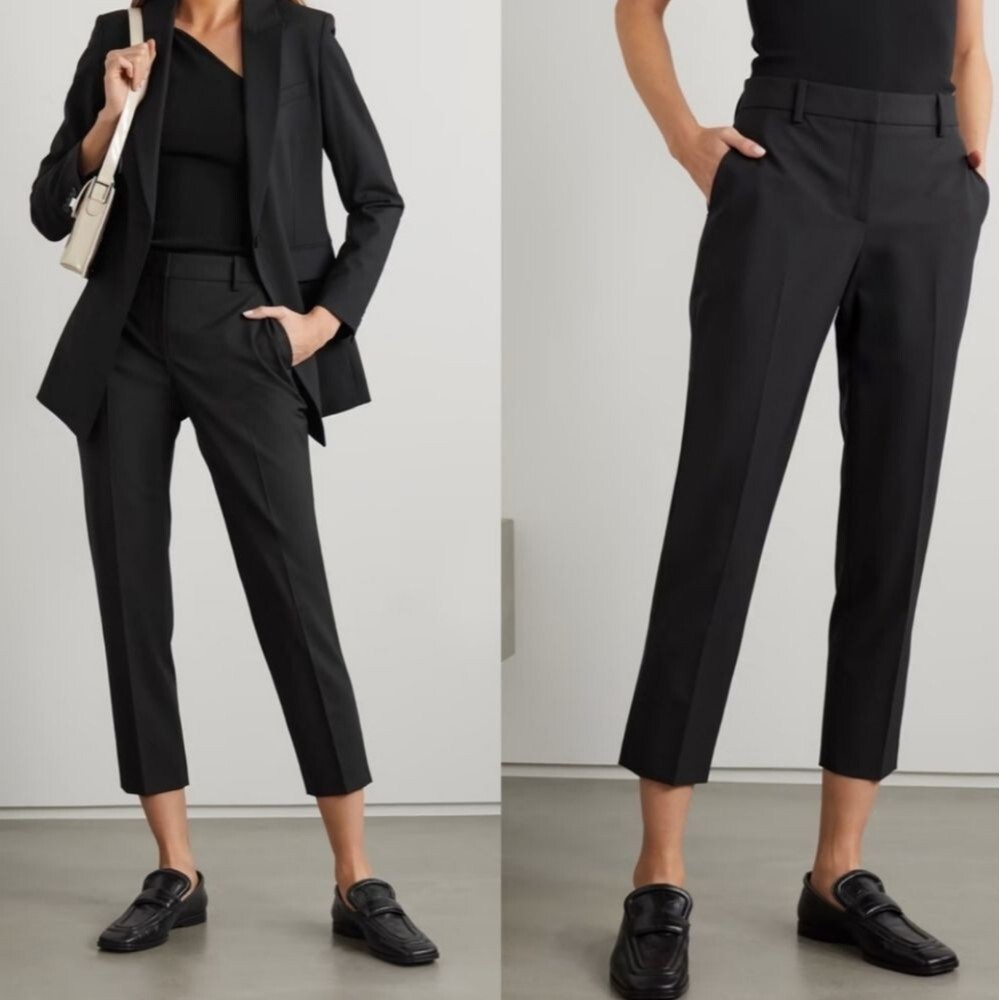 Theory Black Ankle Cropped Pants